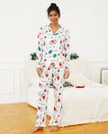 PatPat Matching Family Christmas Pajamas Christmas Tree & Santa Print White