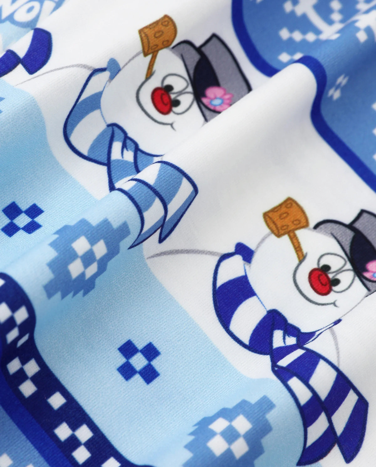 PatPat Frosty the Snowman Family Matching Christmas Pajamas Fair Isle Blue