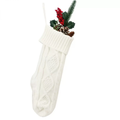 Cable Knit White Christmas Stocking, Xmas Gift Stocking Stuffers
