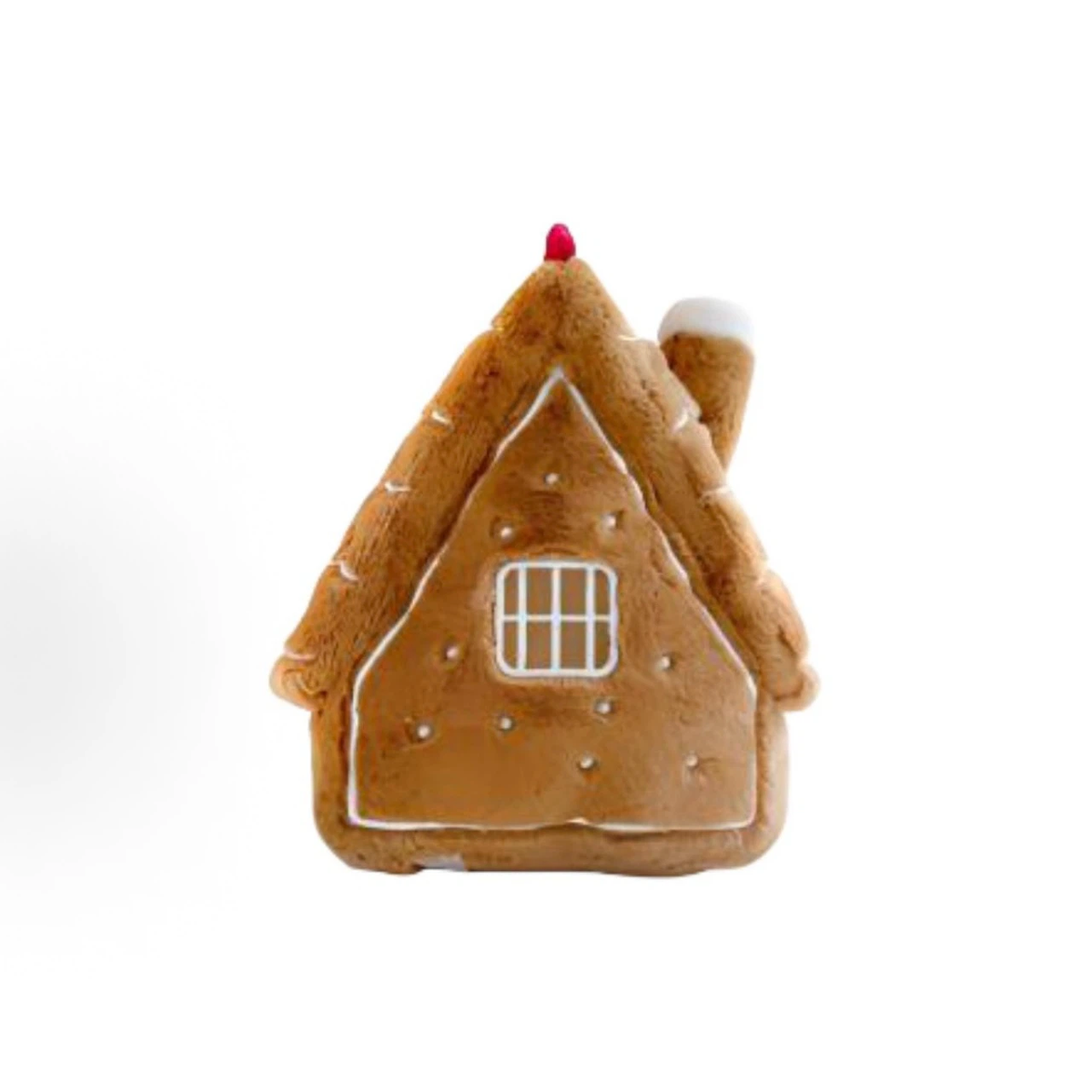 Gingerbread House Plush Toy, Cute Christmas Gingerbread Home Stuffed Animal, Festive Holiday Decor & Stocking Stuffer Gift