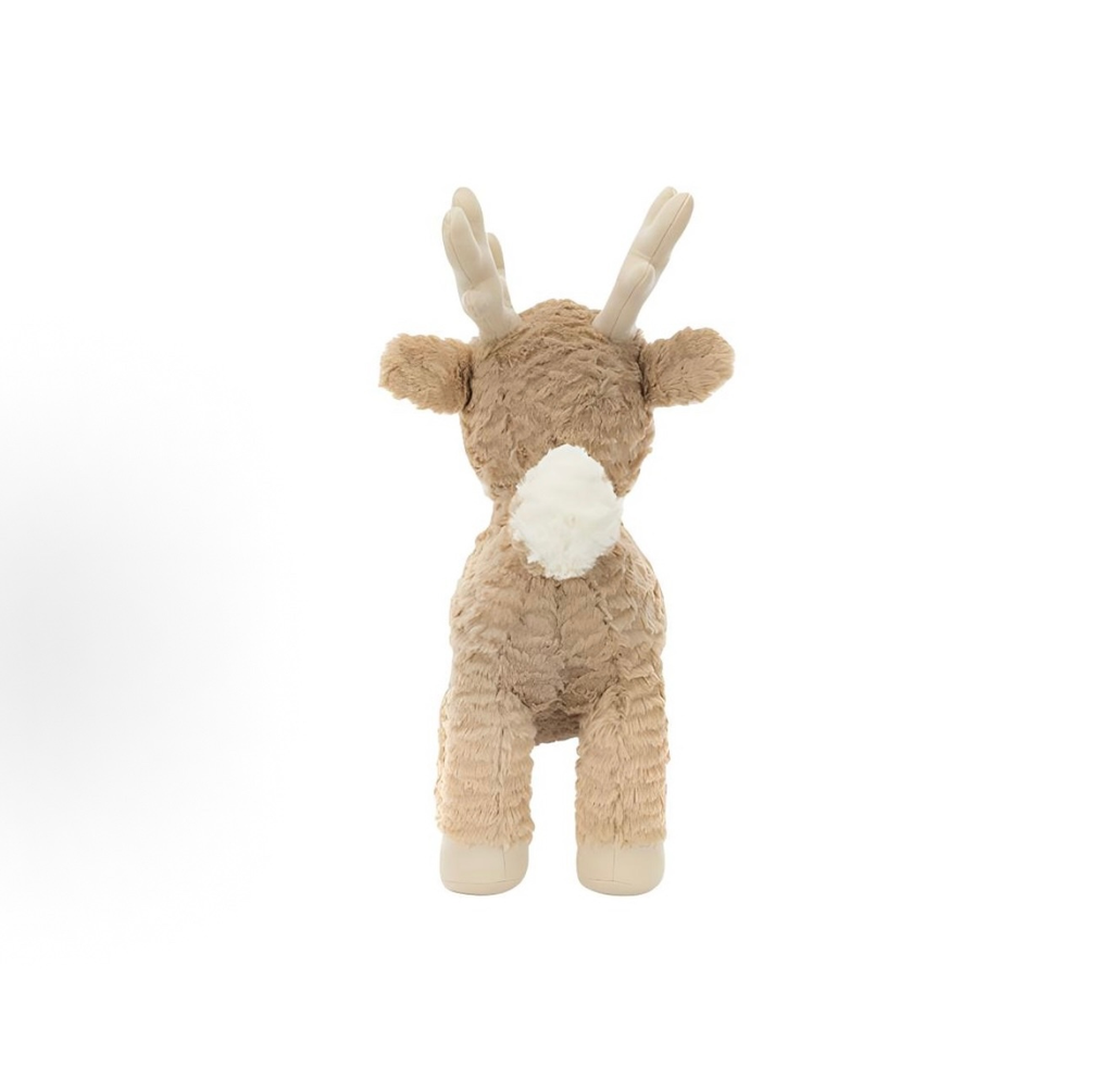 Christmas Reindeer Stuffed Animal Plush Toy, 30cm Soft Standing Deer Plushie, Cute Holiday Gift for Kids Baby Shower