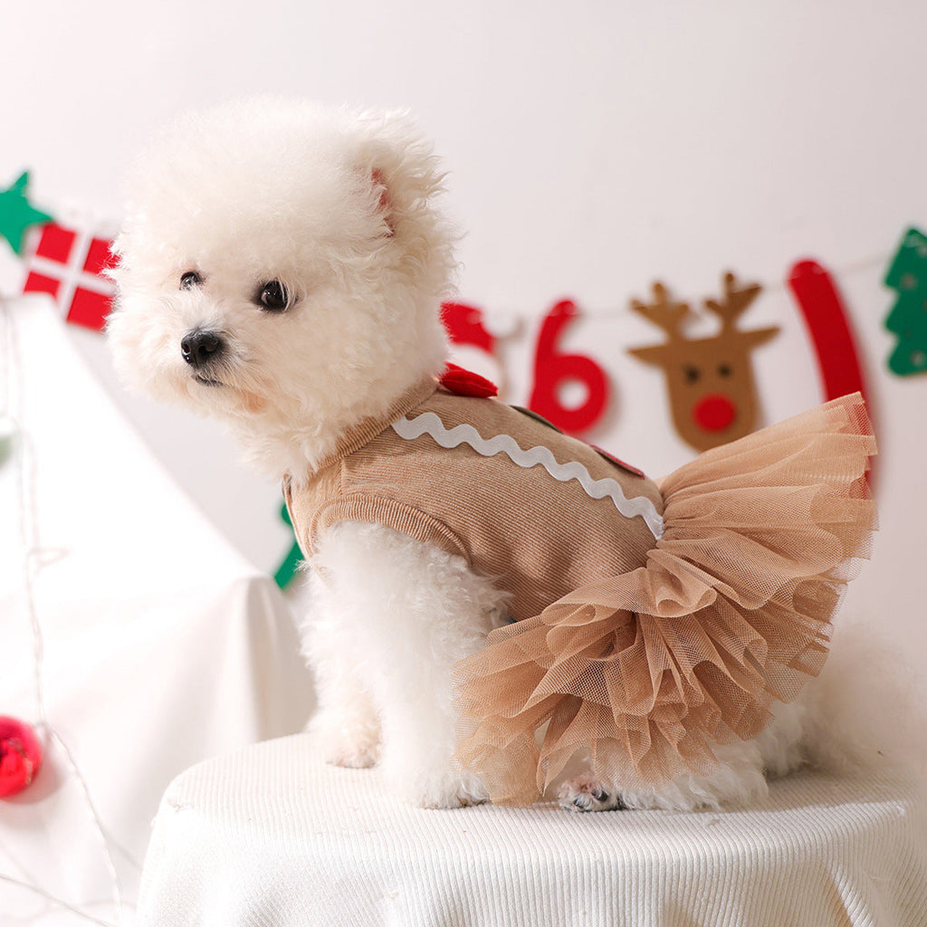Christmas Gingerbread Man Dog Cat Dress