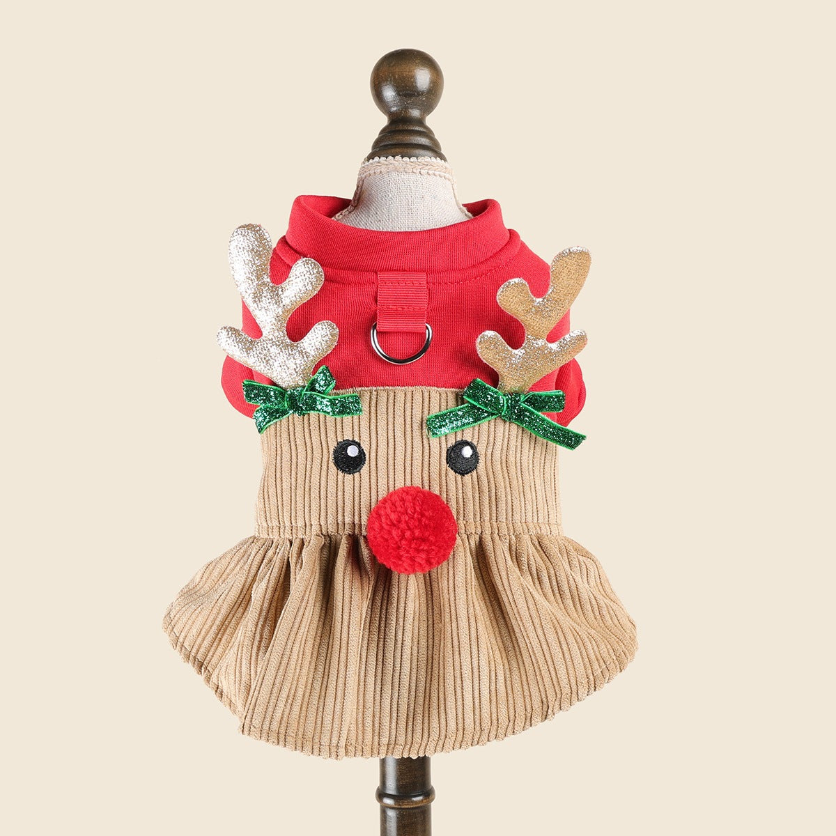 Christmas Elk Shape Dog Cat Dress Harness