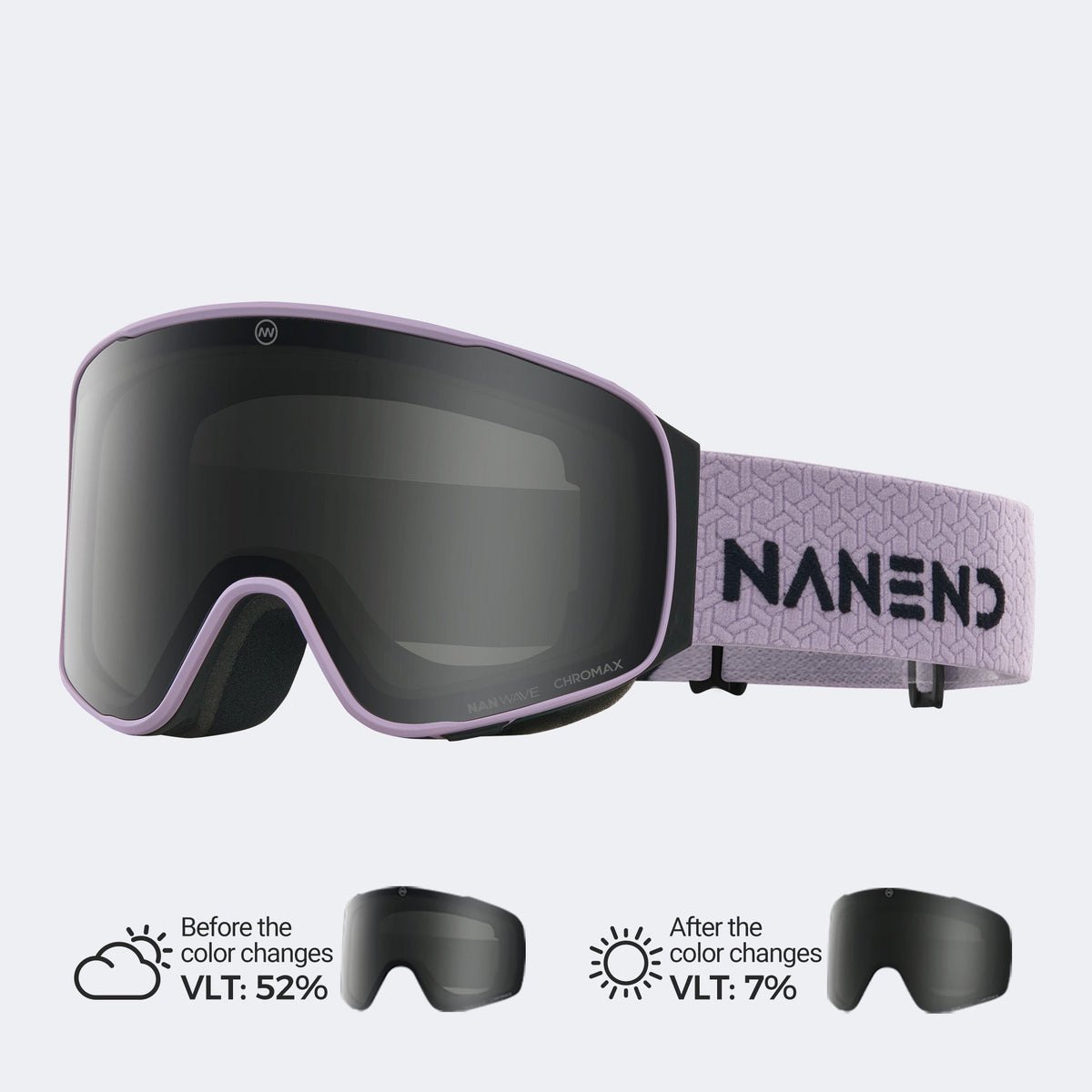 Small-framed, all-weather, photochromic flip-top Ski Goggles NG24MAX