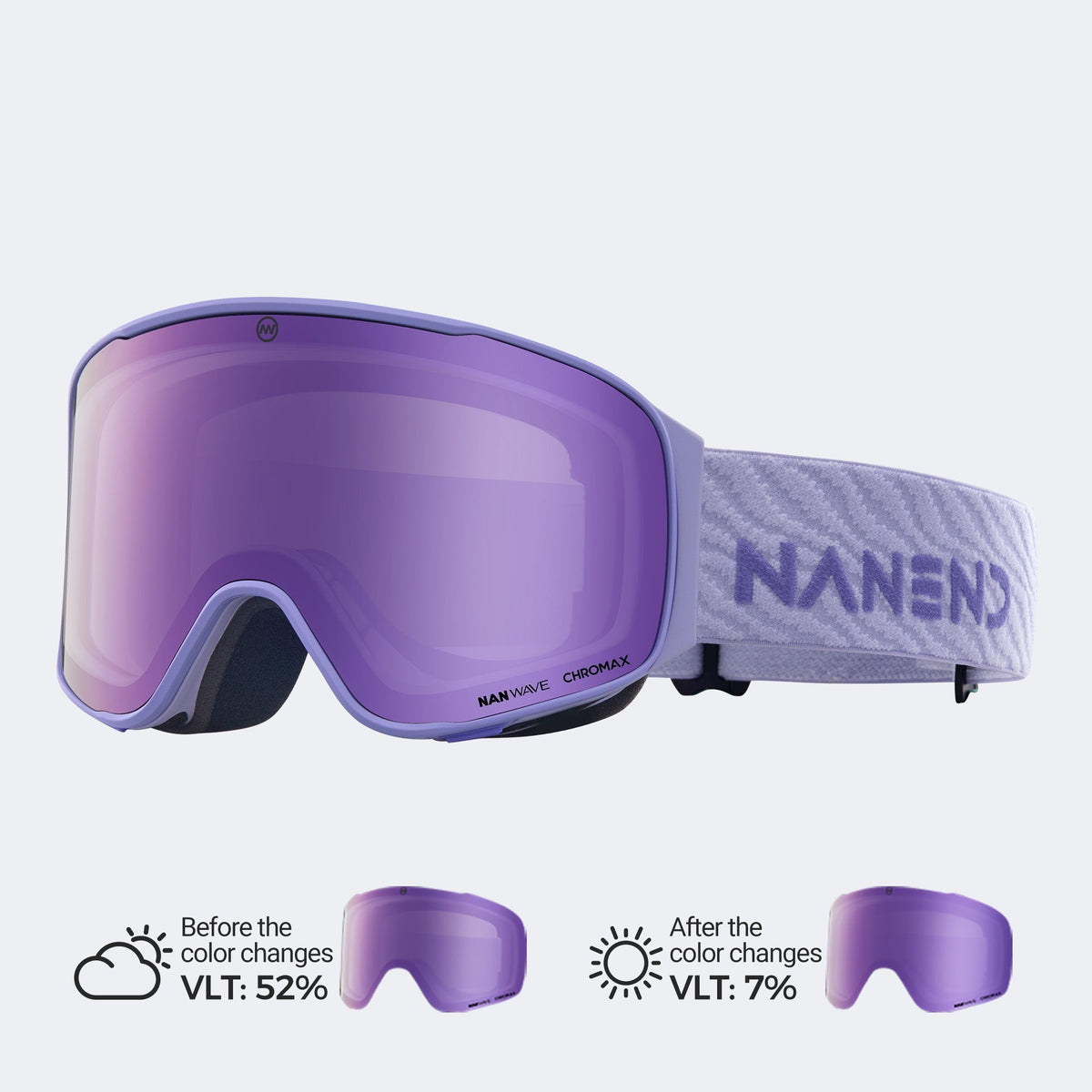 Small-framed, all-weather, photochromic flip-top Ski Goggles NG24MAX